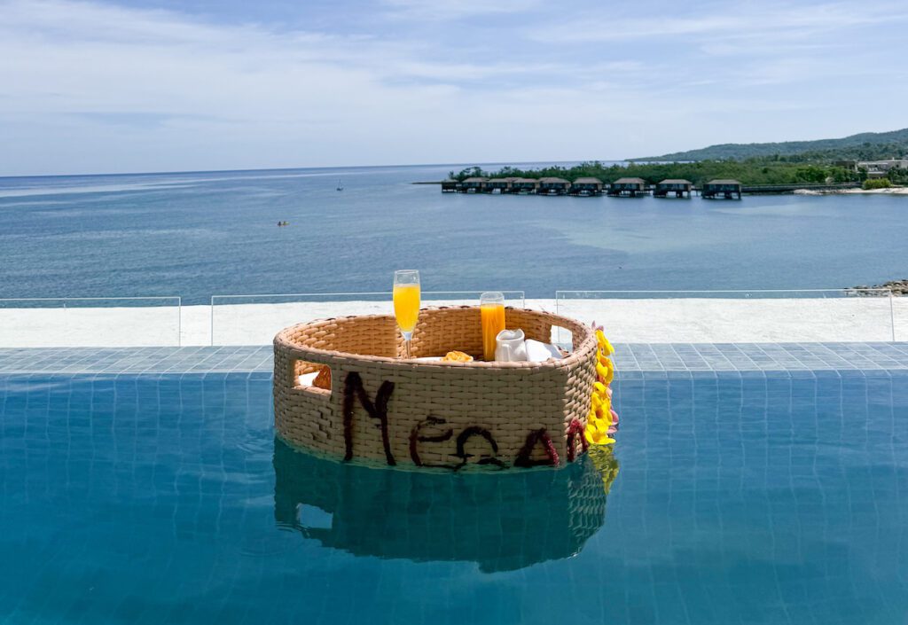 floating breakfast at Princess Hotels Jamaica