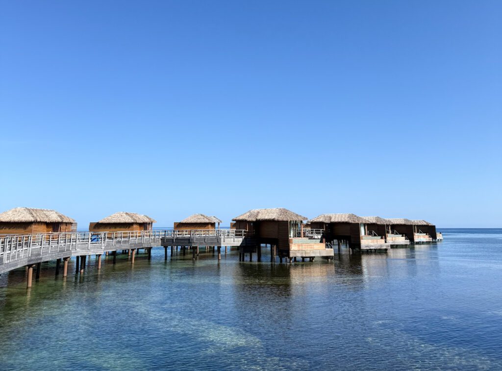 overwater bungalows at Princess Hotels Jamaica